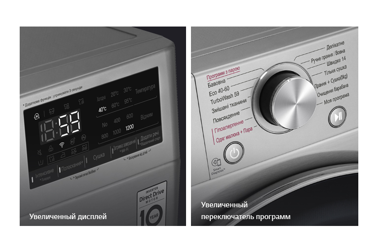Стирально-сушильная машина LG F2V5GG9T - 8 Фото Стирально-сушильная машина LG F2V5GG9T - 8