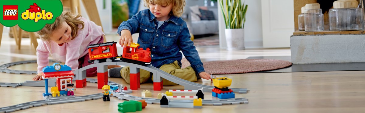 Фото Конструктор LEGO DUPLO Поїзд на паровій тязі (10874) - 1