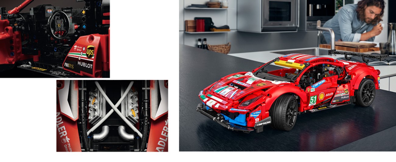 Конструктор LEGO Technic Ferrari 488 GTE AF Corse №51 (42125) - 2 Фото Конструктор LEGO Technic Ferrari 488 GTE AF Corse №51 (42125) - 2