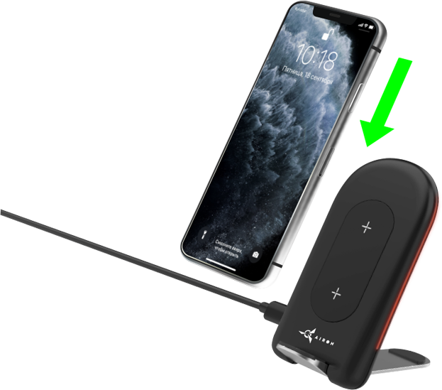 Фото Беспроводное зарядное устройство AIRON Qi AirCharge - 3