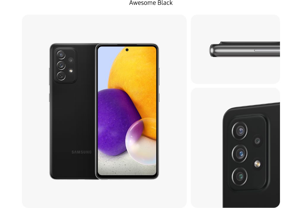 Смартфон Samsung Galaxy A72 8/256Gb Black (SM-A725FZKHSEK) - Фото 2 - интернет-магазин Comfy Смартфон Samsung Galaxy A72 8/256Gb Black (SM-A725FZKHSEK) - Фото 2
