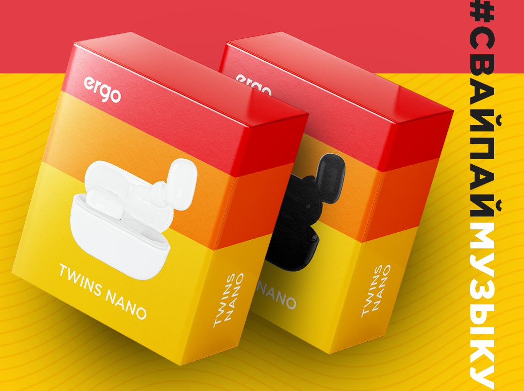 Фото Наушники вкладыши беспроводные TWS Ergo BS-510 Twins Nano - 1