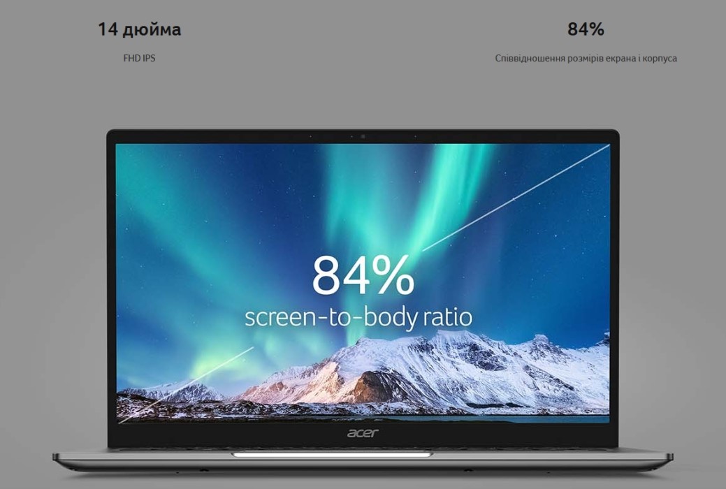 Ноутбук Acer Swift 1 SF114-34 (NX.A77EU.00S) Pure Silver - 3 Фото Ноутбук Acer Swift 1 SF114-34 (NX.A77EU.00S) Pure Silver - 3