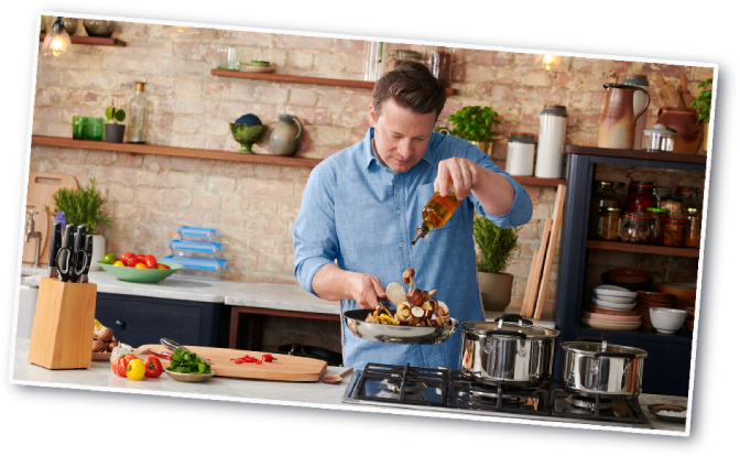 Сковорода гриль Tefal E3144074 Jamie Oliver Kitchen Essential 26 см - 1 Фото Сковорода гриль Tefal E3144074 Jamie Oliver Kitchen Essential 26 см - 1
