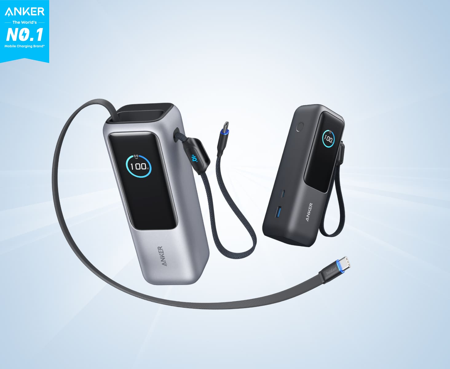 Батарея мобильная Anker 25000 mAh 165W PD Built-In Double USB-C