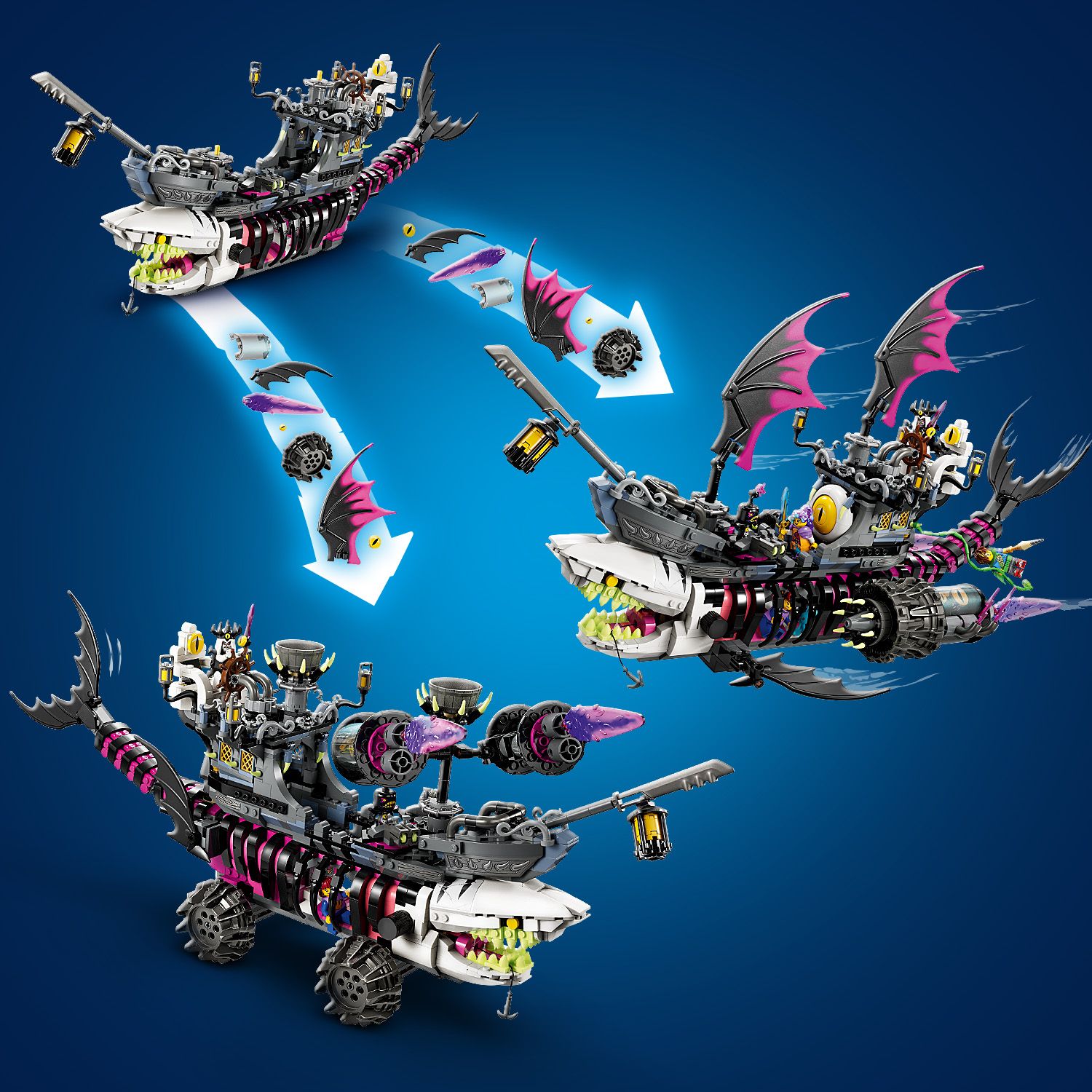 Конструктор LEGO DREAMZZZ Страхітливий корабель «Акула» (71469 Конструктор LEGO DREAMZZZ Страхітливий корабель «Акула» (71469